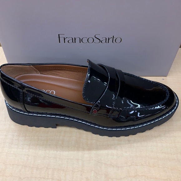 Franco Sarto Cassandra Glossy Lug Sole Slip On Loafer - Picture 5 of 10